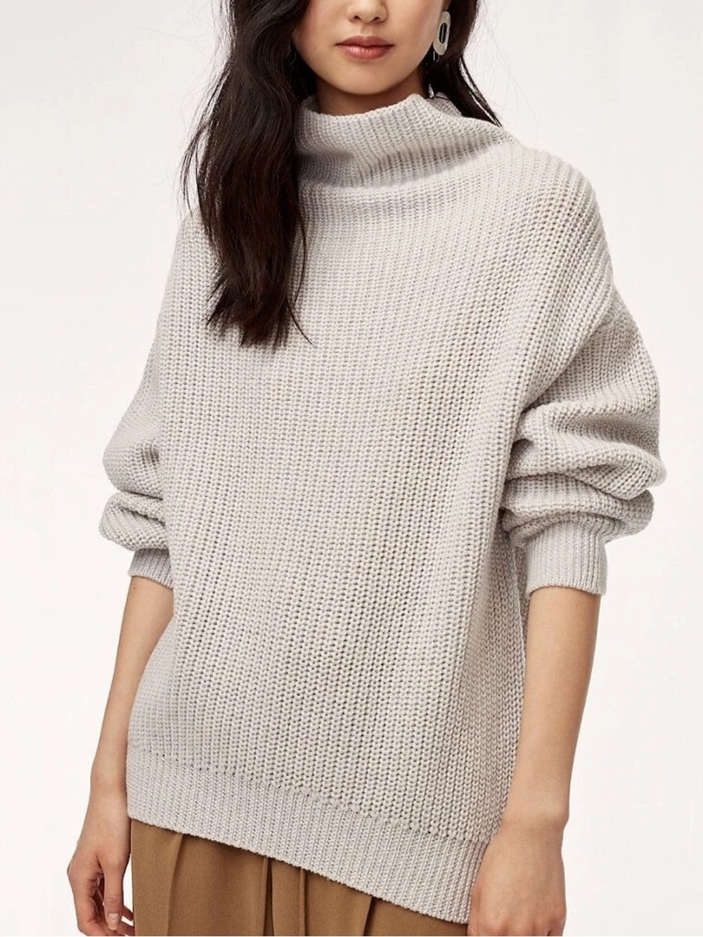 Aritzia Wilfred 100% Merino Wool Montpellier Jumper Turtleneck Mockneck Small